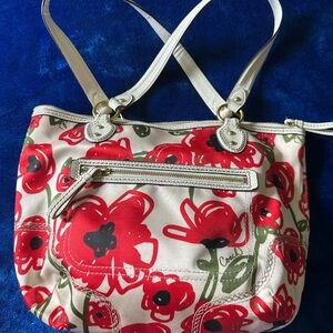 Coach Red Floral Women's Bag